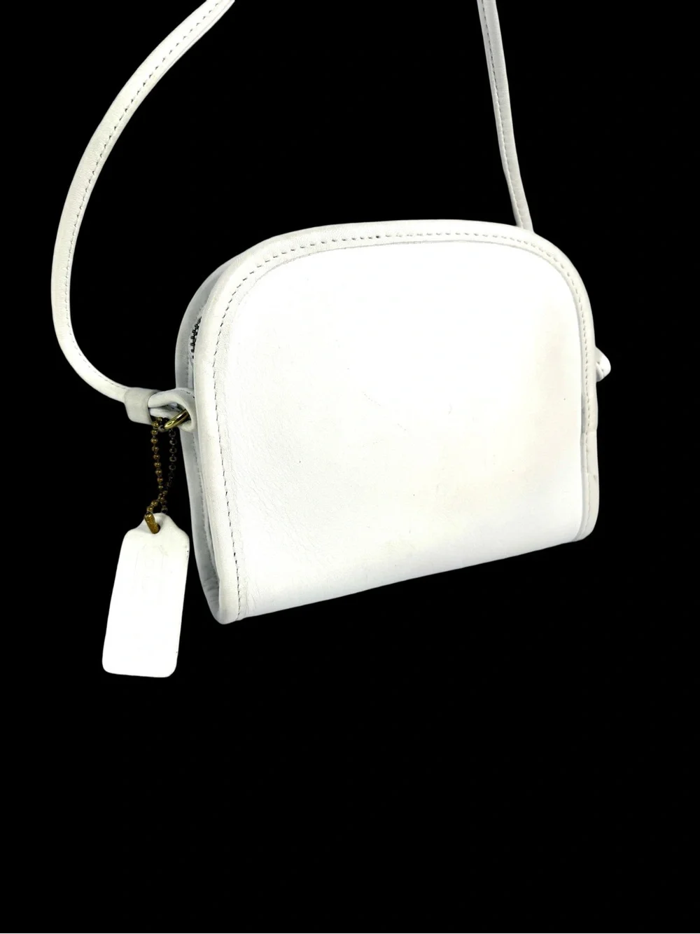 Coach White Leather Crossbody Bag